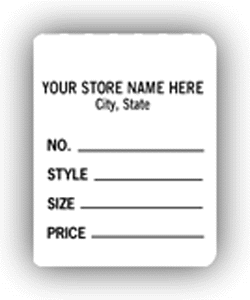 Strips of 5 White Price Tags 1155