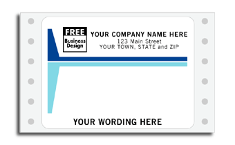 1214, Mailing Labels, Continuous, White w/ Blue Stripes