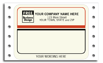 1228, Mailing Labels, Continuous, Beige w/ Black/Rust Border