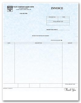 12351G, Laser Invoice Parchment