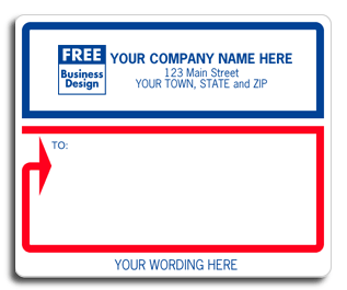12688, Mailing Labels, Laser/Inkjet, White w/ Blue/Red Border 