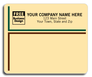 Carnegie Mailing Label, Laser, Tan w/ Borders 12694