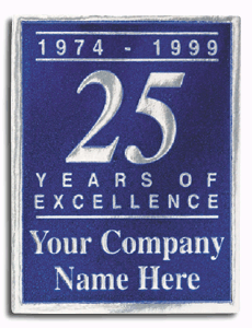 12711, FOSSLER, Anniversary Seals, Silver , 1 1/2" x 1 3/4"