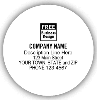 12738, 3 5/16 White Circle Laser Label Imprinted 