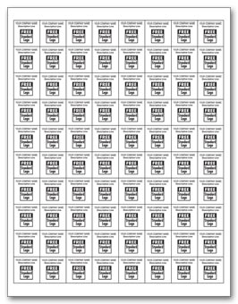 12754, Laser/Inkjet 1 x 1 Label Imprinted