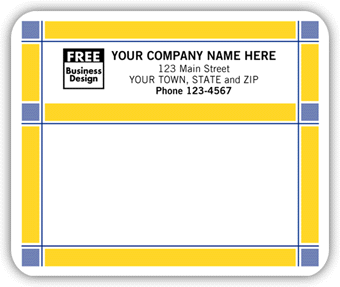 12755, Blue and Gold Laser/Inkjet Mailing Label