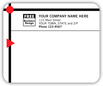  Mailing Labels, Laser/Inkjet, White w/ Red/Black 12776