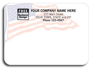 12781, American Flag Padded Mailing Label