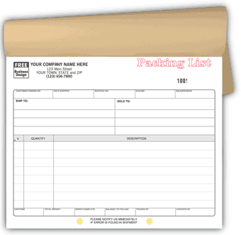 Packing Lists Booked 127B