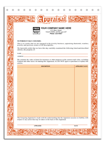 128, Jewelry Appraisal Form