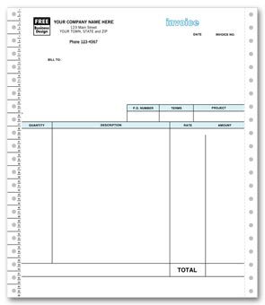 13050, Classic Continuous Service Invoice