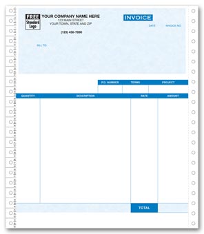 13050G, Continuous Service Invoice Parchment