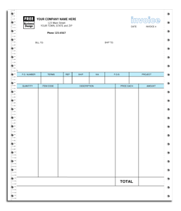 13051A, Classic Continuous Product Invoice