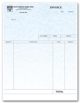 13054G, Laser Service Invoice Parchment