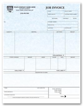 13123G, Laser Job Invoice Parchment 