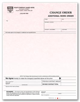 13124G, Laser Change Order Parchment 