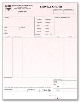 13184G, Laser Service Work Order Parchment