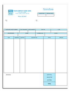Classic Laser/ Inkjet Inventory Invoice 13187