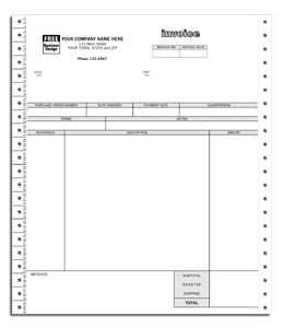 Classic Continuous Service Invoice 13189