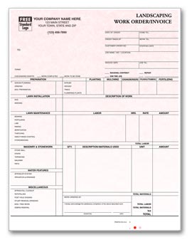 13633G, Laser Landscaping Work Order Parchment