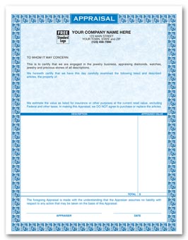 13643G, Laser Appraisal Form Parchment