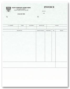 13667G, Laser Time & Material Invoice Parchment