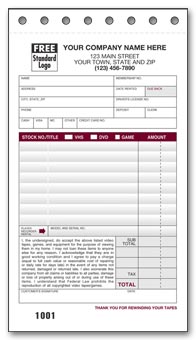 138, Video Rental Forms, Sets