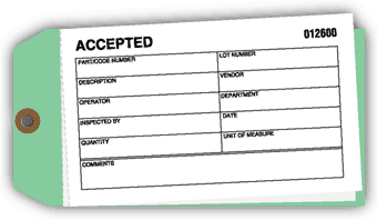 15008, Accepted Material Control Tag 