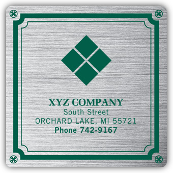 Weatherproof Plate Label 1520