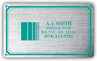 1522, Weatherproof Plate Label, Brushed Silver Poly, 5 x 3"