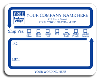 1546A, Jumbo Mailing Labels w/ "Ship Via" Check Boxes, Padded