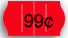 1573, Neon Red METO 1-Line Pricing Label 