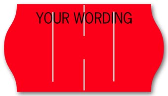 Neon Red Meto 2-Line Pricing Labels 1574