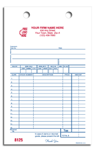 Cash & Carry Register Forms 15850