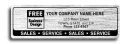Sales Service Labels Brushed Chrome 1593