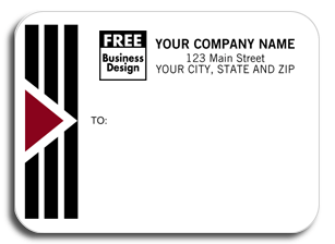 1681, Park Avenue Mailing Labels, Padded, w/ Black/Burgundy