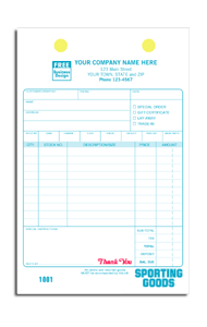2522, Sporting Goods Register Forms,