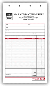 2590, Sales Slips, Image, w/Special Wording