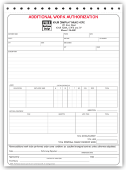 273, Additional Work Authorizations, Carbonless