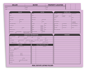 Real Estate Listing Folder Letter Size 275L