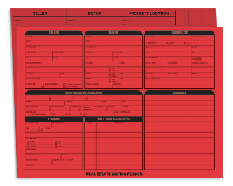 275R, Letter Size Real Estate Listing Folder - Red