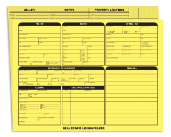 Real Estate Listing Folder Yellow 275Y