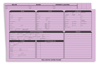 286L, Legal Size RE Listing Folder (Left) - Lavender 