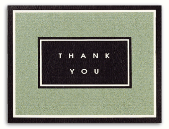 2950, Soft Textured Budget Thank You Card