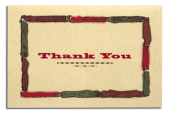 2960, Thank You Card, Pen & Ink Border