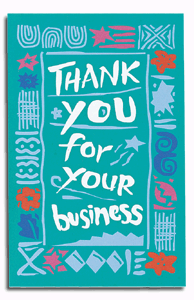 Thank you Card Tropical Pattern 2965