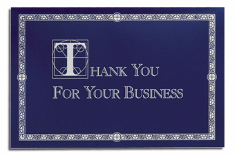 Thank You For Your Business Blue 2967