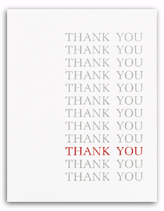 3015, White Linen Finish Budget Thank You Card