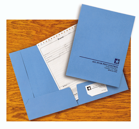 3143, Light Blue Classic Presentation Folder