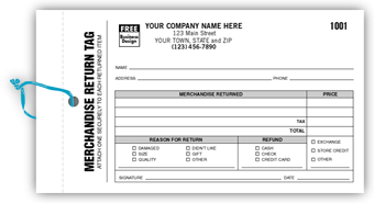 329, Merchandise Return Tag